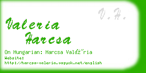 valeria harcsa business card